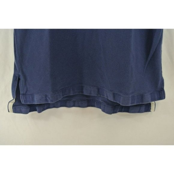 Polo Ralph Lauren Shirt Navy Blue w Red Collar RLPC Crest Custom Fit Mens - Picture 5 of 10